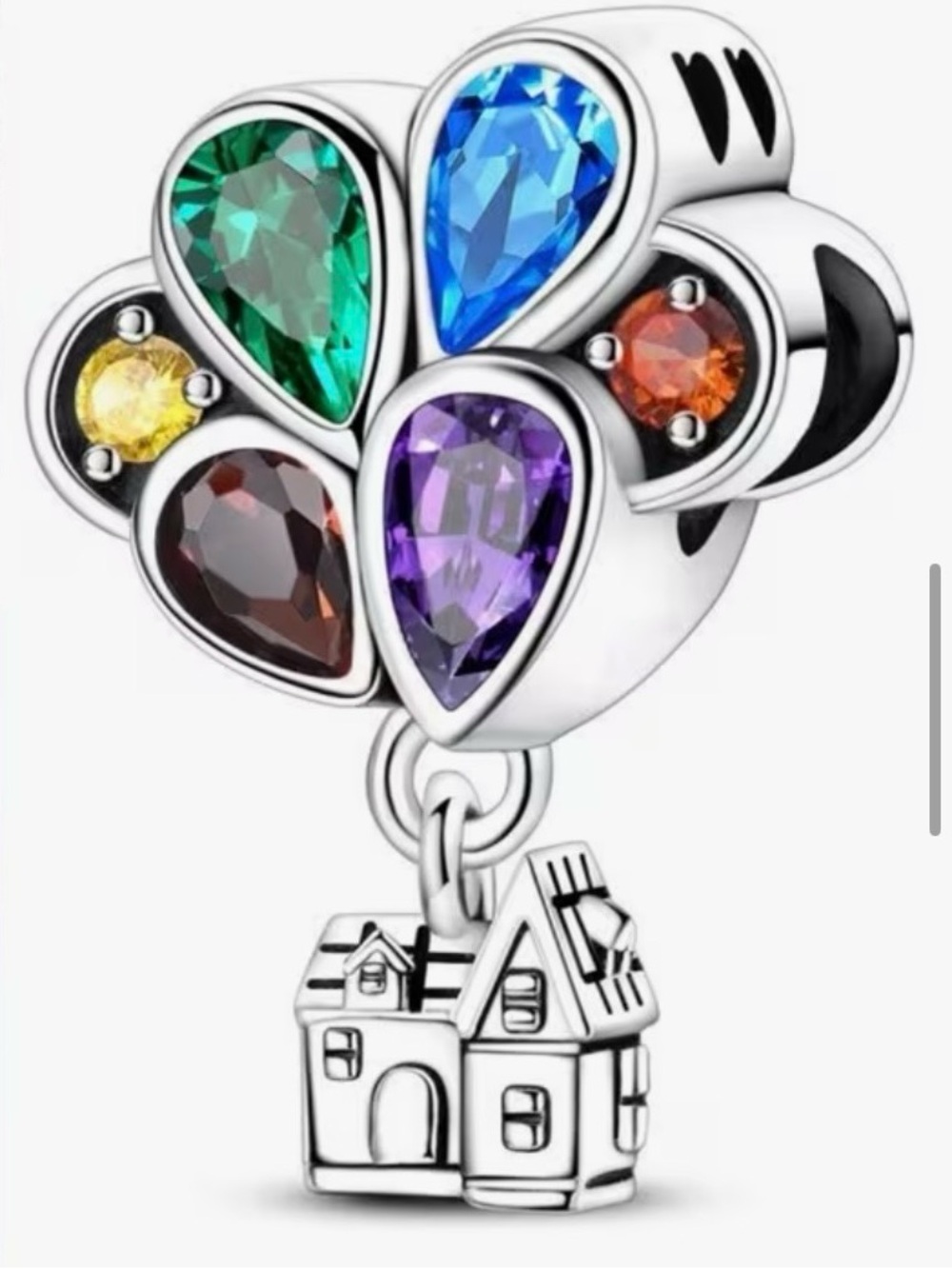 Colorful Hot Air Balloon & House Dangle Charm Bracelet Charm โForever My Love